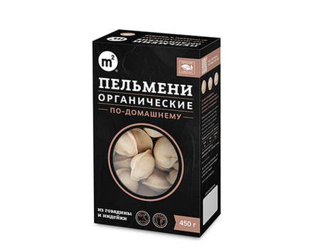 Пельмени По-домашнему с органической говядиной и индейкой, замороженные, Ферма М2, 450 г