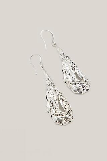 Massimo Dutti Рельефные серьги - Limited Edition, серебряный