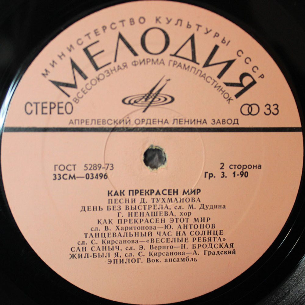 Давид Тухманов / Как Прекрасен Мир (LP)