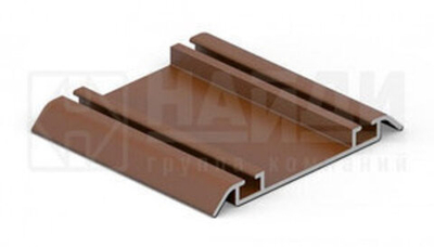 Направляющая нижняя двухполозная (5,40 м) Орех ПВХ