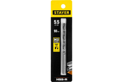 Сверло Professional по металлу HSS-R, (сталь М2, DIN 338, 5.5 мм) Stayer 29602-5.5