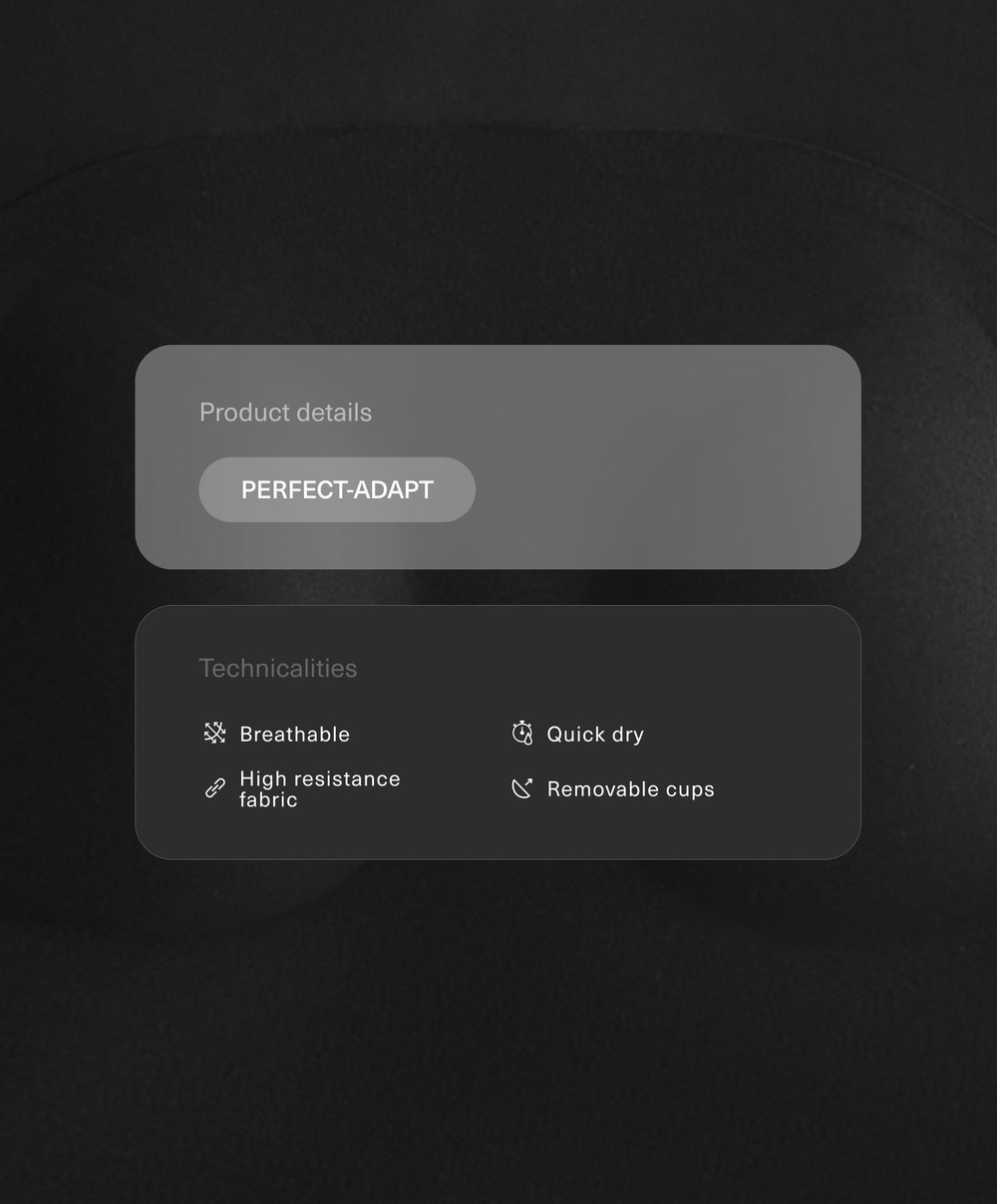 Oysho Топ Perfect-adapt, черный