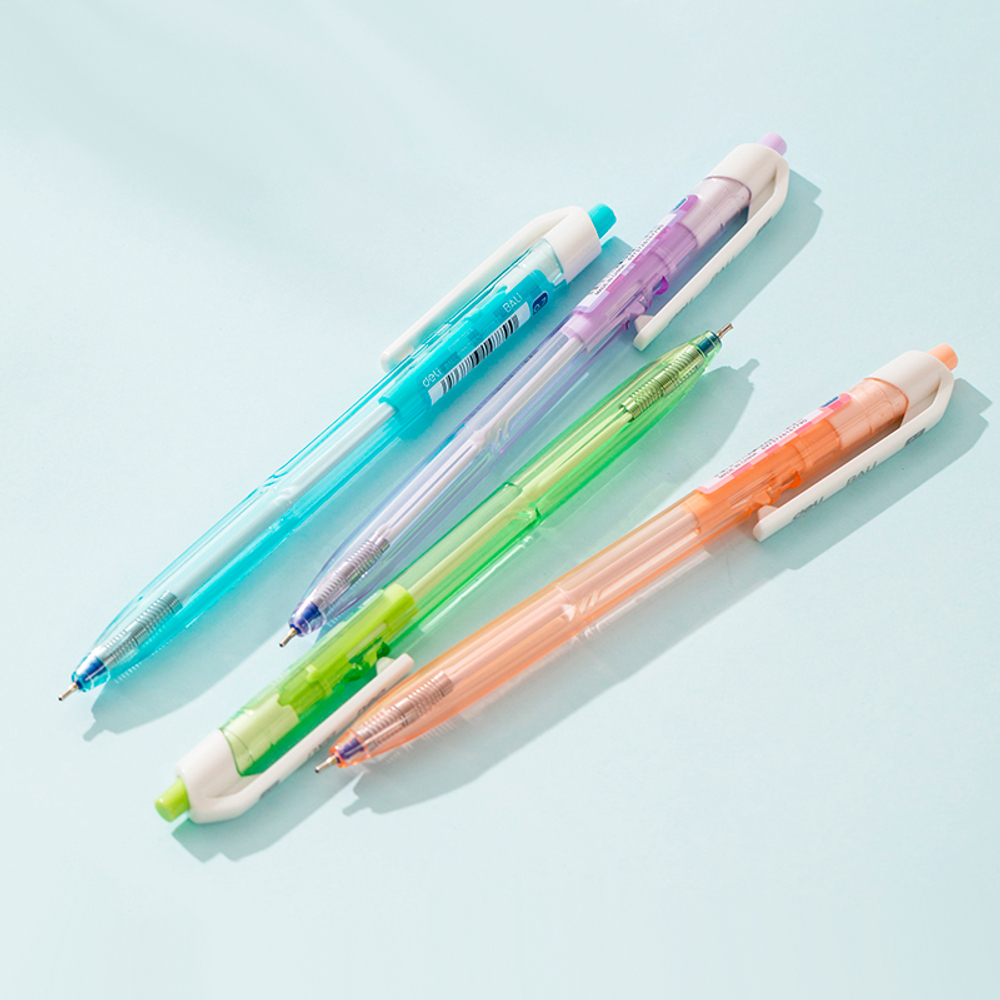 Ручка шариковая DELI "Bali Q02836" автоматическая, 0,7 мм, синяя