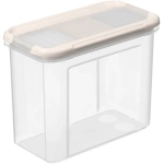 Емкость для сыпучих продуктов «Modena» прямоугольная 1л с дозатором (светло-бежевый) 221112025/01