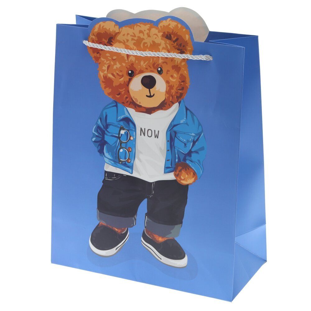 GAEM Пакет подарочный M (бумага 210г/м2, блок 12шт), L26 W12 H34,5 см, 4в.