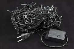 Светодиодная нить 20 м., 220V, 300 разноцветных LED ламп, контроллер, черный провод, Winner (m.01.5B.300-)