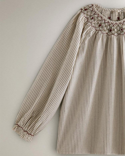 ZARA HOME ПИЖАМА С РОЖДЕСТВЕНСКОЙ ВЫШИВКОЙ, ЖЕЛТОВАТО-БЕЛЫЙ