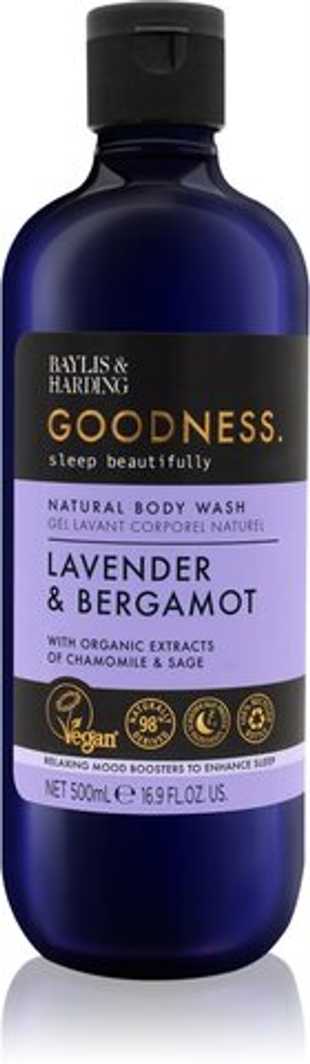 Baylis & Harding Goodness Sleep Beautifully - антистрессовый гель для душа для спокойного сна /  Lavender & Bergamot 500  ml  / GTIN 017854109278