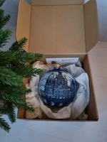 Шар стеклянный "Спас на крови",  ручная роспись