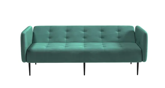 Monaco диван-кровать прямой с подлокотниками, трехместный бархат 87