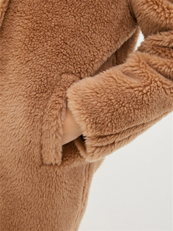 Шуба чебурашка женская из шерсти мериноса, SilverFox (арт. S967cb)