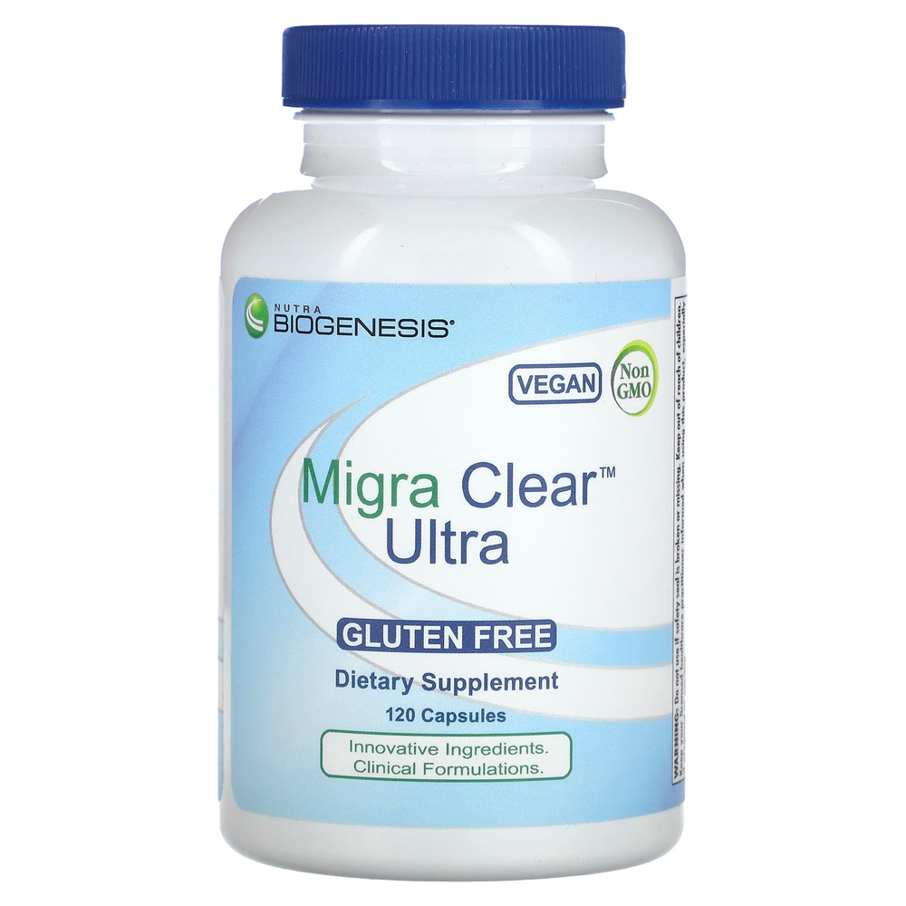 Nutra BioGenesis, Migra Clear Ultra, 120 капсул