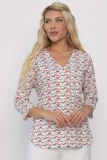 Блуза Статица (бело-красная) Б13775-16М LT Collection