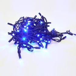 ULD-S1000-120-TBK BLUE-WHITE IP67 Гирлянда светодиодная с эффектом мерцания. 10м. Соединяемая. 120 светодиодов. Синий и белый свет. Провод черный. ТМ Uniel