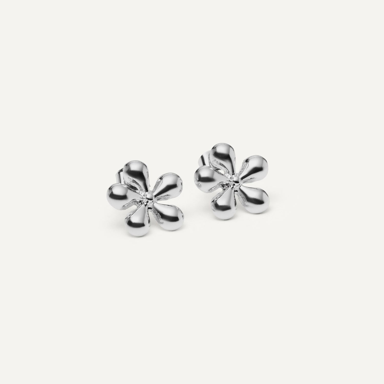Серьги Oblong Flower Earrings – Silver