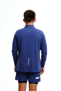 ЛОНГСЛИВ С МЕМБРАННОЙ ВСТАВКОЙ МУЖСКОЙ | DEEP COBALT