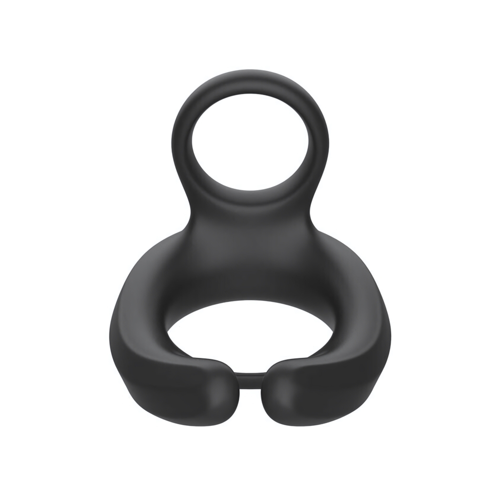 Черное эрекционное виброкольцо Cock Ring с пультом ДУ (Цвет: черный)