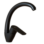 Смеситель для кухни 35k MIXLINE ML14-031BL высокий излив б/отв боковая п/гайку ЧЕРНЫЙ (без подводки)