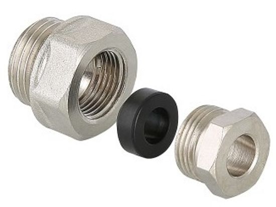 Переходник для греющего кабеля Valtec 1/2" латунный никелированный VTr.756.N.0004