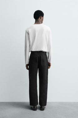 ZARA ДЖИНСЫ FLARE FIT SELVEDGE, ЧЕРНЫЙ