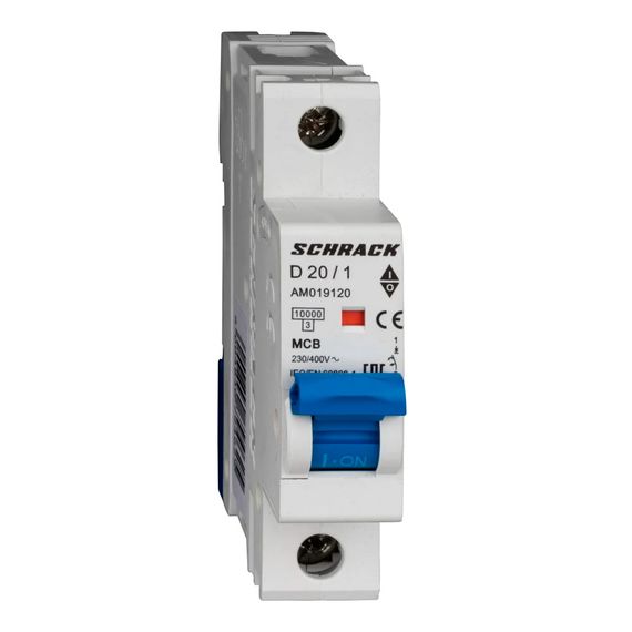 Автоматический выключатель Schrack Technik 1P D 20A 10kA Amparo AM019120--