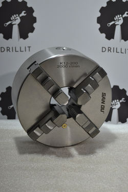 Токарный патрон К12-200 мм, четырехкулачковый, самоцентрирующийся