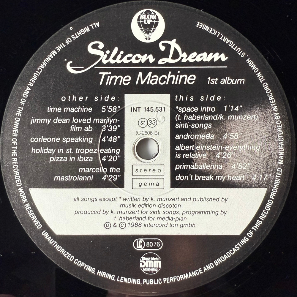Silicon Dream ‎– Time Machine (Германия 1988г.)