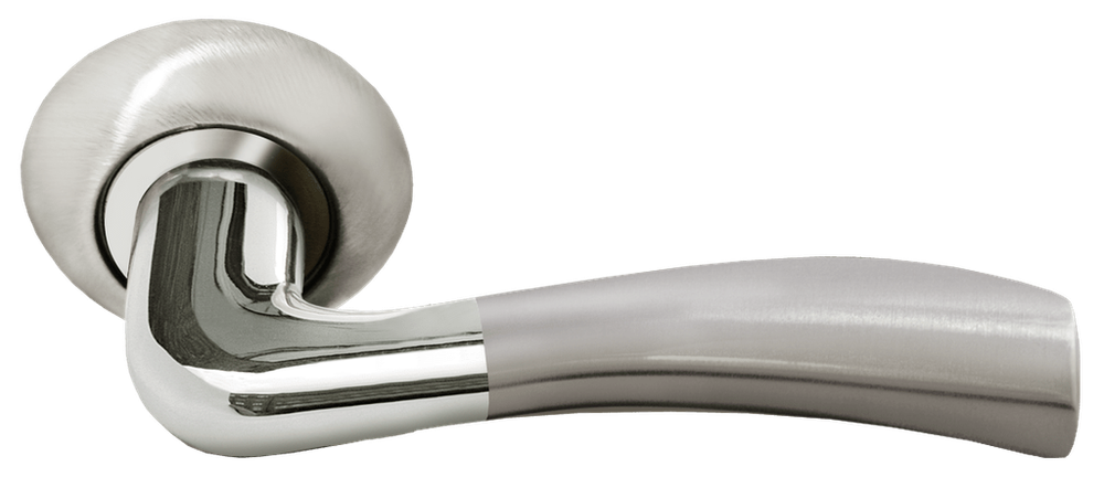 Дверные ручки Rucetti RAP 19 SN/CP Цвет - Белый никель/ хром