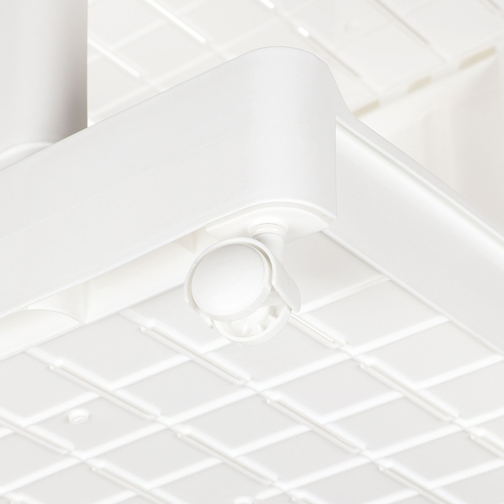 Полка универсальная, пластик, 4 секции, 39х35х108 см, на колесах, SPE34381-1