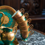 Кофейный сервиз на 6 персон «Богемский изумруд»