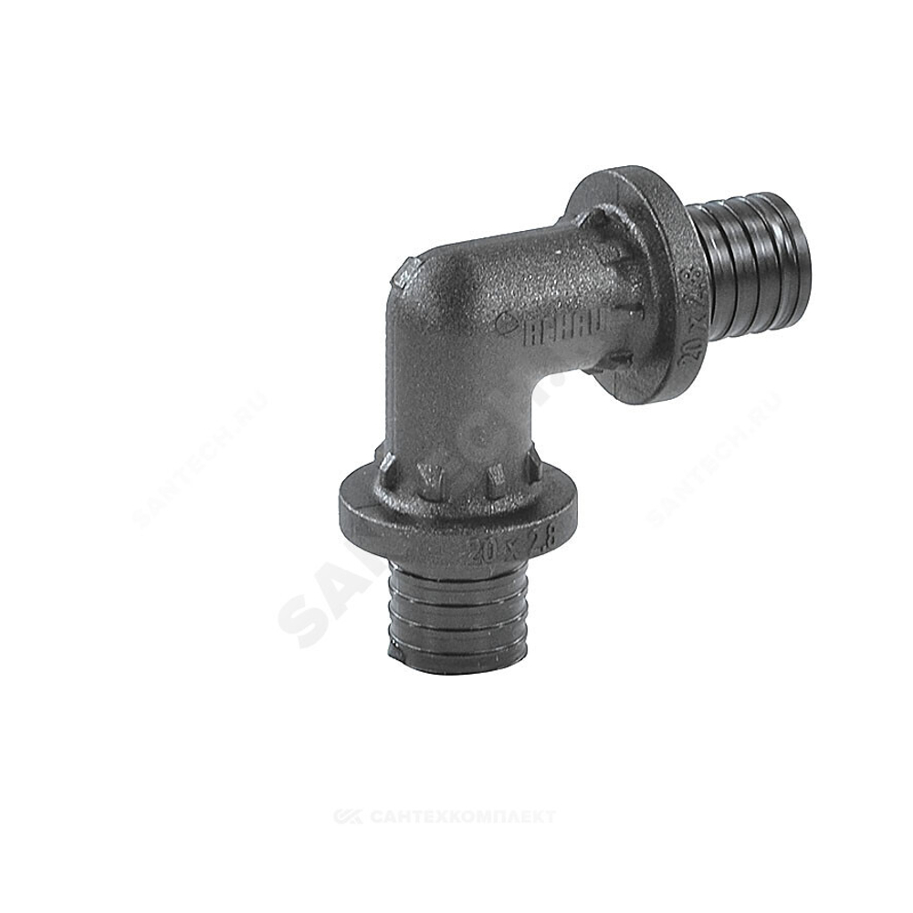 Угольник для PE-X труб аксиальный PPSU Дн 16х90гр RAUTITAN PX Rehau 11600211001