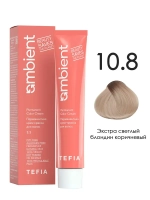 Tefia Ambient Перманентная крем-краска для волос 10.8 Экстра светлый блондин коричневый, 60 мл