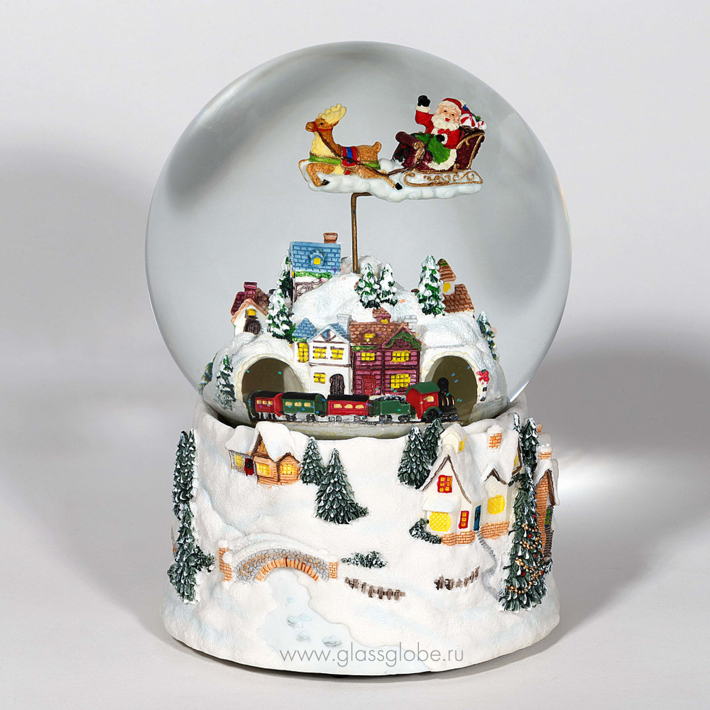 Новогодний шар со снегом "Сочельник"