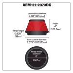 Фильтр нулевого сопротивления AEM 21-2073DK 127мм (5")