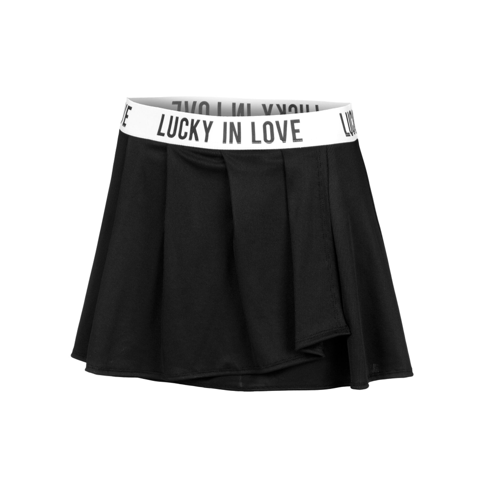 Женская теннисная юбка Lucky in Love Let's Get It On Skirt Women - Black, White