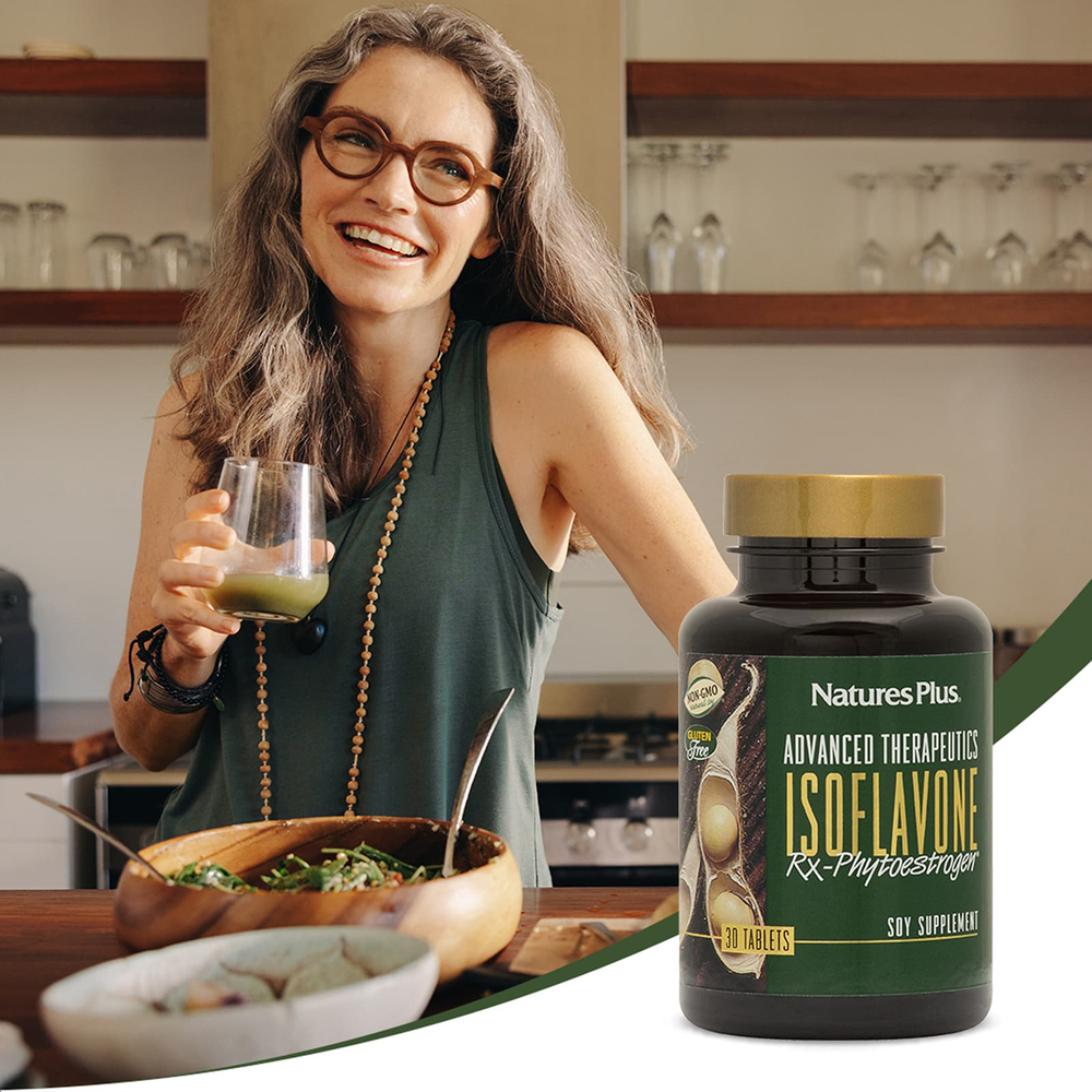 NaturesPlus, Advanced Therapeutics, Isoflavone Rx-Phytoestrogen, озофлавоны сои, 30 таблеток