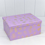 Коробка 34 х 26 х 15.3 см Набор 10 шт "Новый год" (Фиолетовый)