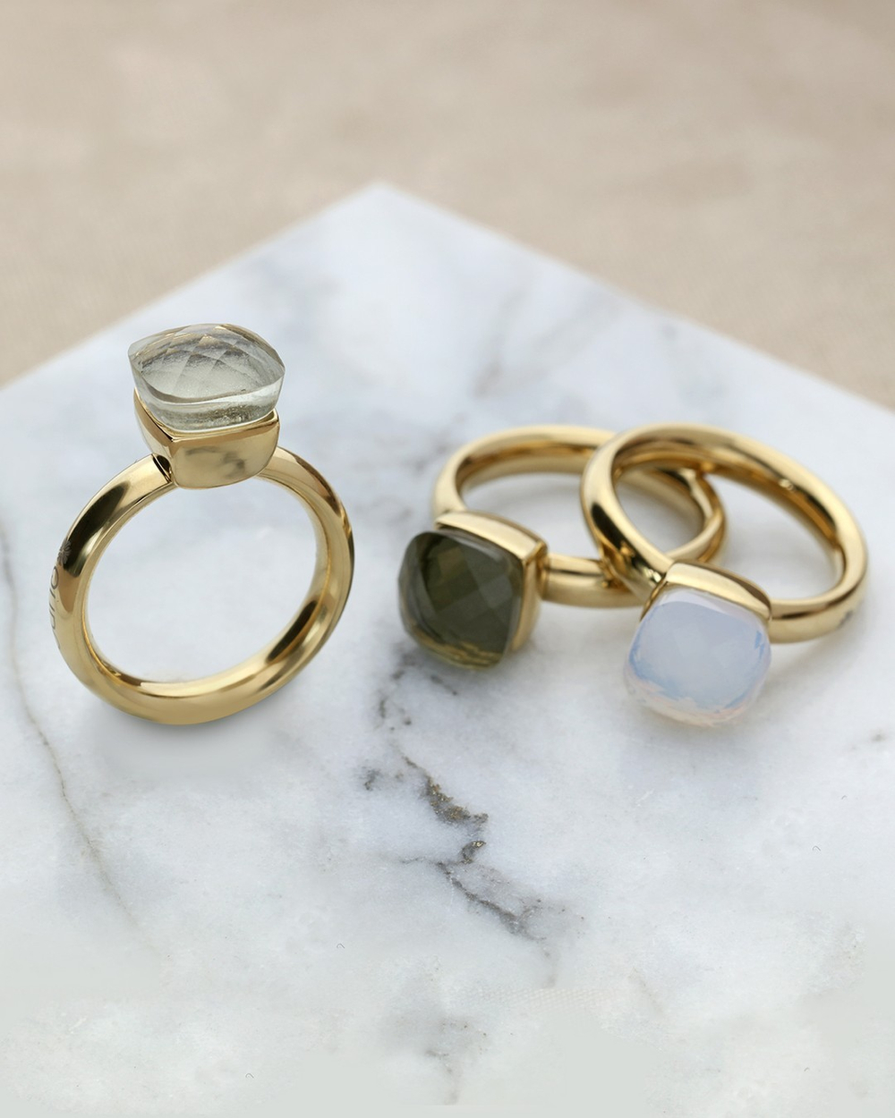 Кольцо Qudo FIRENZE 18 (G) Smoky Quartz 107001/40-5110 18 размер 18