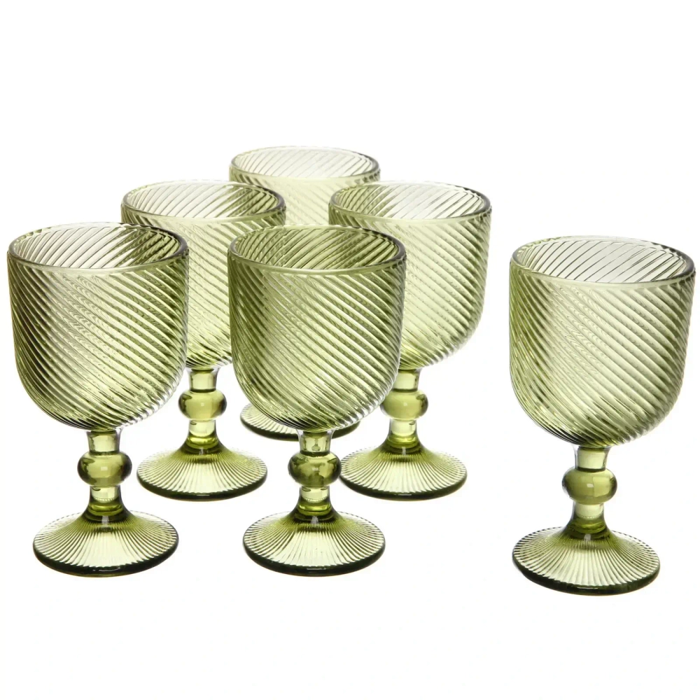 Бокал для вина 320мл «Cristal»в наборе 6шт, зеленый