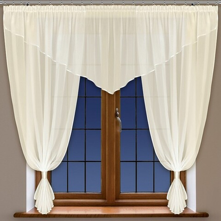 Занавеска из вуали "Ф. АДЭЛЬ" на шторной ленте, цвет шампань, Польша.