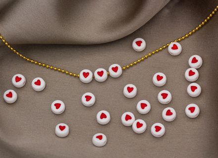 Бусины пластиковые Сердце