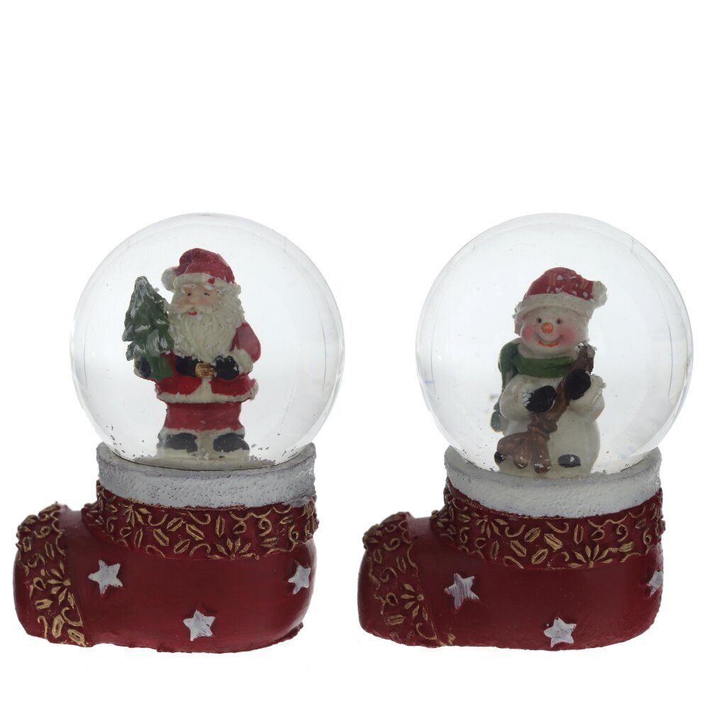 GAEM Фигурка декоративная "Дед Мороз/Снеговик" в стекл шаре, L5 W4,5 H7 см, 2в.