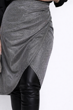 Юбка с запахом Миди Металл
