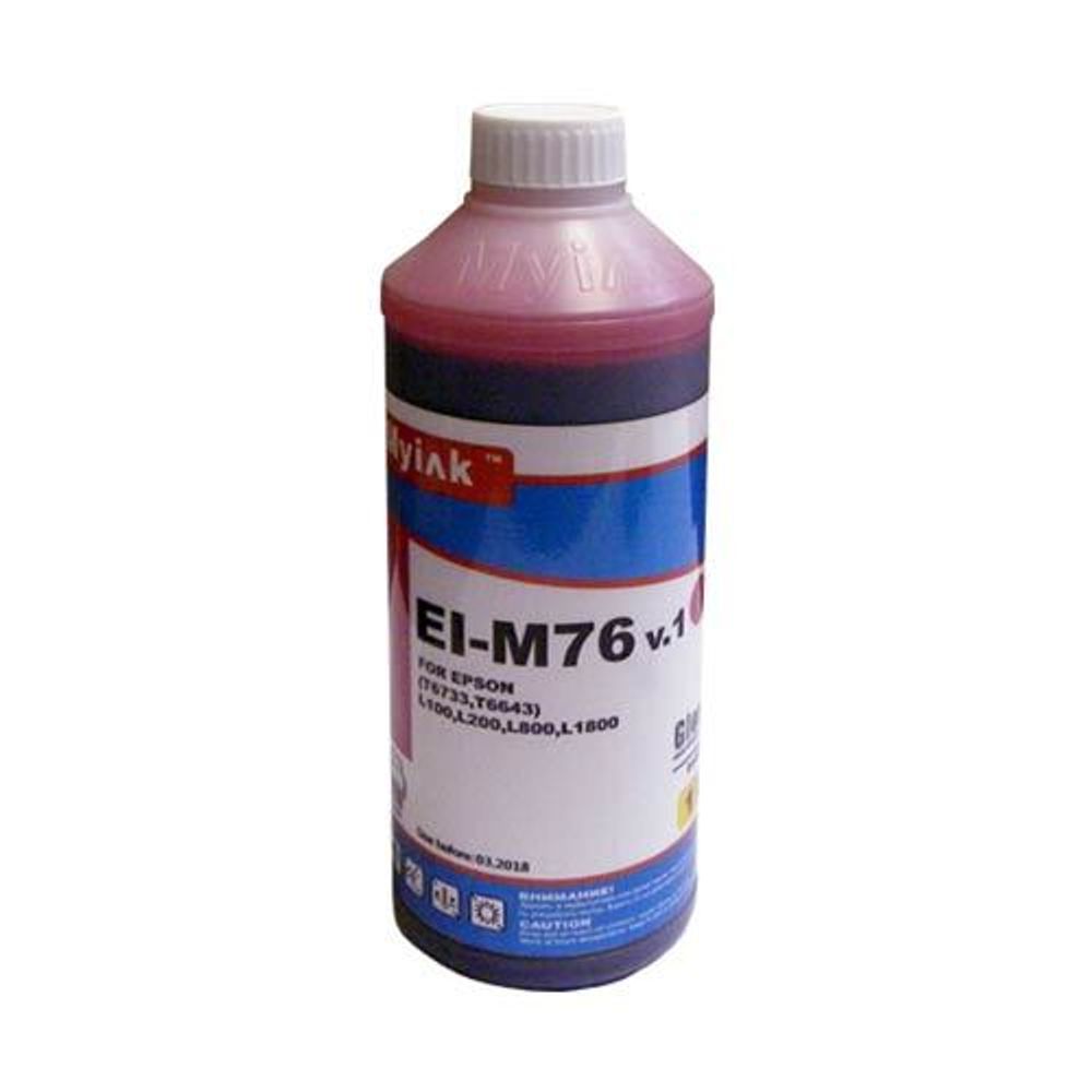 Чернила для EPSON (T6643/T6733) L100/L200/ L655/ L800/ L1800 (1л, magenta, Dye) EI-M76 Gloria™ MyInk