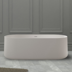 Ванна из искусственного камня ABBER Stein AS9607 белая матовая  170x75 см