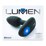 Интерактивная анальная вибропробка 3,3см Kiiroo OhMiBod Lumen Silicone Rechargeable App Enabled Butt Plug