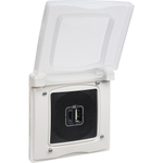 Рамка с защитной крышкой IP44 белый ETIKA Legrand