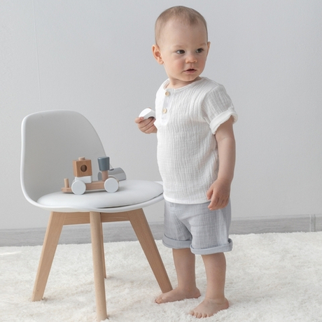 Комплект футболка + шорты, муслин серый