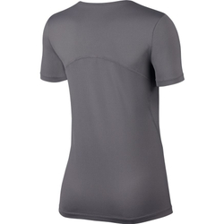 Женская футболка теннисная Nike Pro Top SS All Over Mesh W - gunsmoke/black