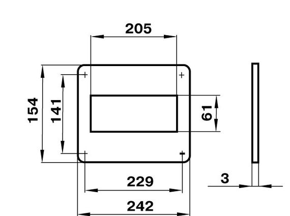 Пластина настенная Zernberg 204*60 мм пластик 18655